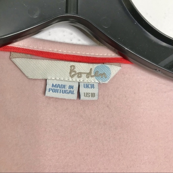 Boden Pink Cotton Blend Open Drape Cardigan SIZE 10 - Picture 2 of 6